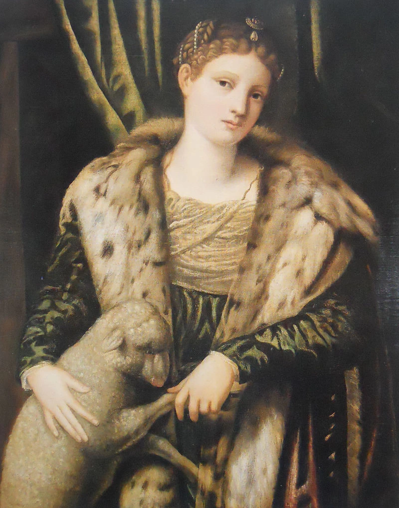 158-Alessandro Bonvicino-Ritratto di donna come sant'Agnese-Svizzera
